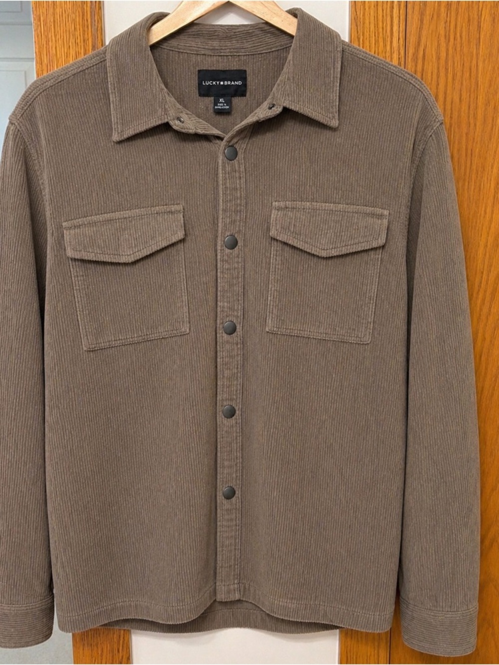Lucky Brand XL Men's Corduroy Shirt Jacket - Brown
